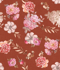 Seamless summer pattern with flower