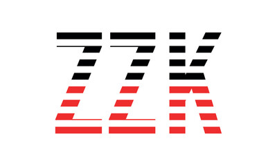 ZZK three initial letter iconic line negative space minimal logo design vector template. monogram, abstract, wordmark, business, typography, minimalist, brand, company, flat, modern, unique, simple