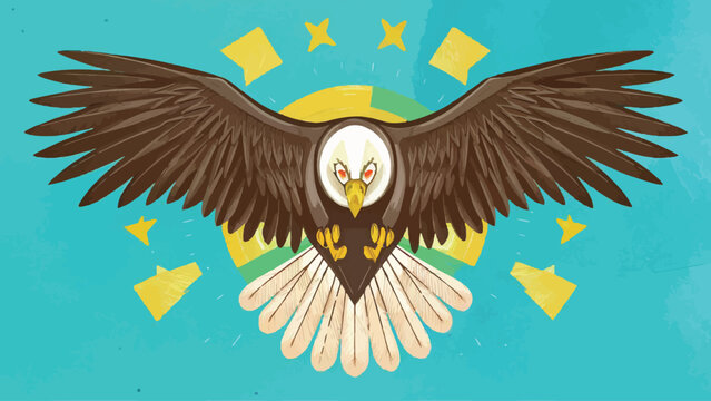 Dynamic Vulture Glide: Vector Illustration Depicting the Majestic Flight of the Vulture. Perfect for Nature-Themed Designs. 