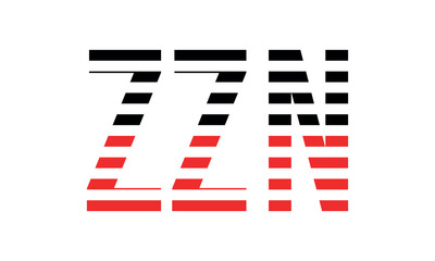 ZZN three initial letter iconic line negative space minimal logo design vector template. monogram, abstract, wordmark, business, typography, minimalist, brand, company, flat, modern, unique, simple