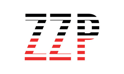 ZZP three initial letter iconic line negative space minimal logo design vector template. monogram, abstract, wordmark, business, typography, minimalist, brand, company, flat, modern, unique, simple