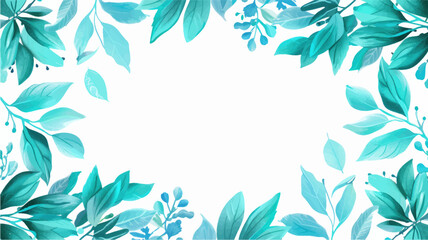 Vector watercolor banner with beautiful flowers framed for spring celebration