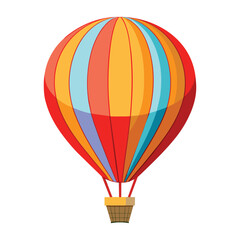 Hot Air Balloon Illustration on White Background