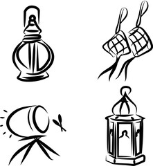 Simple Ramadan icon, consisting of Islamic ornaments