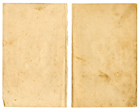Zwei vergilbte Papierstücke - alte Papiertextur dreckig uralt