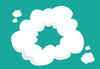 A Smoke Cartoon artwork. Editable Clip Art.