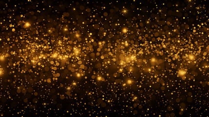 Abstract Golden Bokeh Effects for Festive Celebration shine sparkle Background.