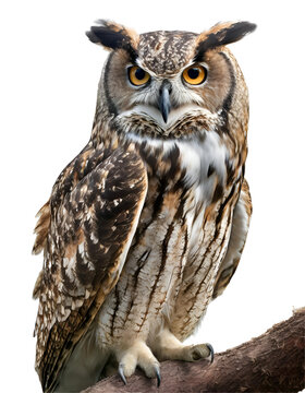 Realistic beautiful owl