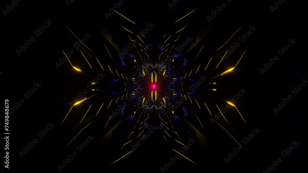Aufkleber sacred geometry patterns swirl in a colorful and trippy animation.