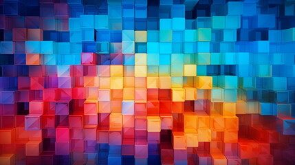 colorful cube background and wallpaper, modern square geometric style background