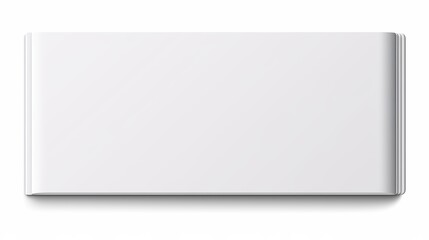 Fototapeta premium Horizontal Closed Book Mockup Isolated on Transparent Background. White Blank Cover. 3D Realistic Book, Diary, etc., Vector Illustration.