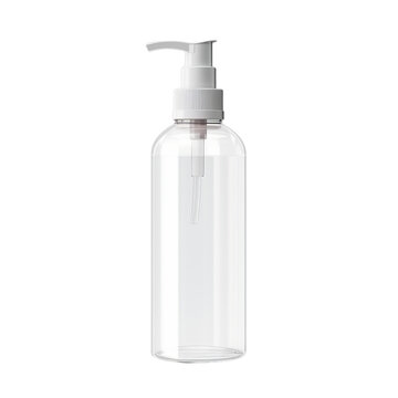 recommend clip art: A blank plastic pump bottle isolated on transparent background, png