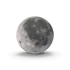 3D realistic rough surface white PNG moon space planet satellite, moon isolated on a white background. Lunar craters and bumps. Full Super Moon 3D PNG Image. Space and Astronautical Sciences