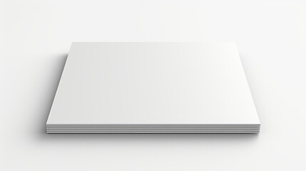 Mockup of a booklet cover isolated, featuring a closed square magazine or brochure template on a white background.