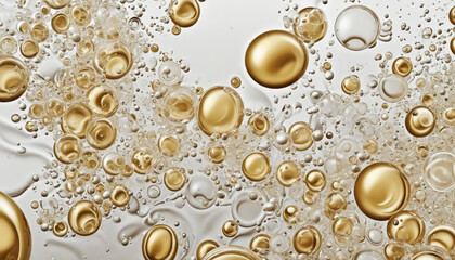 sparkling champagne bubbles frozen in an abstract futuristic 3d texture isolated on a transparent background