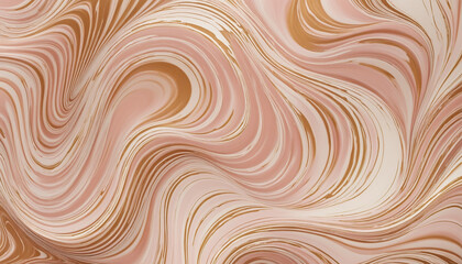 Elegant abstract pattern background in rose gold and gold