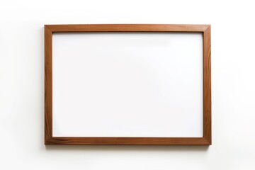 Large wooden frame isolated on a white background.