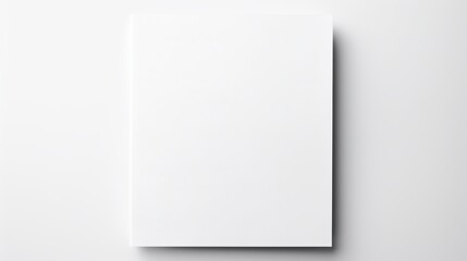 Top View of Blank Magazine Cover Isolated on White Background.