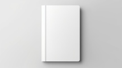 Vector Mockup of Blank White Book Cover Isolated. Closed Vertical Book or Magazine Mockup on White Background. 3D Illustration.