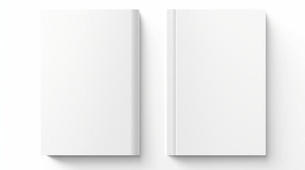 Vertical Closed Book Mockup, Isolated on White Background. Realistic Representation of a Blank Book, Diary, etc.