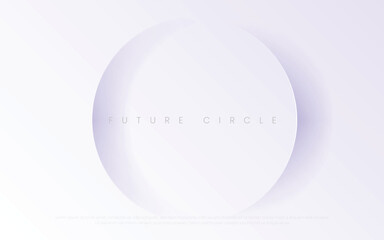 Minimalist Circles Background with Luxury Style, Neon Circles. Futuristic Circular Concept and Wallpaper. Vector Illustration. Neon Background with Glowing Wavy Line and Geometric Circle Shapes