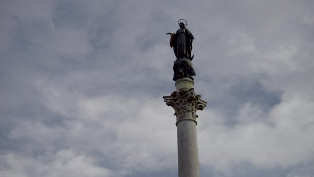 ROME, Italy. 11-11-2023. Via degli Annibaldi, Annibaldi Bridge.City of Rome. Slow motion 4K
