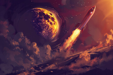 Space's Cosmic Ballet: Earth, Planets, Stars, and Fire Dance in the Astral Symphony