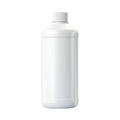 A blank plastic squeeze bottle with a flip-top cap isolated on transparent background, png