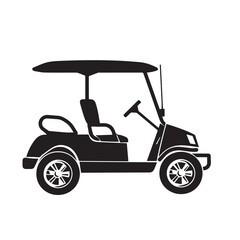 Golf cart in cartoon, doodle style . Image for t-shirt, web, mobile apps and ui. Isolated 2d vector illustration in logo, icon, sketch style, Eps 10, black and white. AI Generative