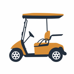 Golf cart in cartoon, doodle style. Image for t-shirt, web, mobile apps and ui. Isolated 2d vector illustration in logo, icon, sketch style, Eps 10. AI Generative