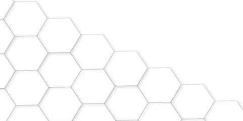 3d hexagonal structure futuristic white background and embossed hexagon abstract with hexagon background. honeycomb hexagonal background. Hexagon shape, white, shiny black. hexagon pattern shape.