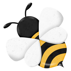 Flying bee illustration