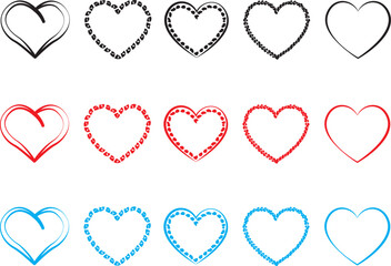 Heart Eps Vector Art, Icons, and Graphics Colorufll bundle Teamplate Free Download