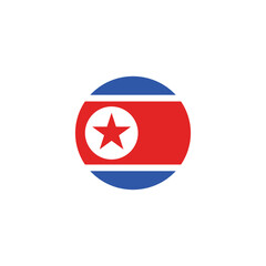 north korea flag icon vector
