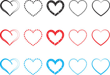 Heart Eps Vector Art, Icons, and Graphics Colorufll bundle Teamplate Free Download