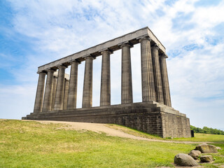 Fototapeta na wymiar The National Monument of Scotland in Calton hill, Edimburgh