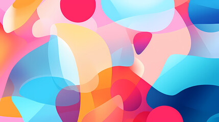 Pastel background with abstract geometric shapes