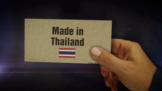 Made in Vietnam in hand. Production, manufacturing and delivery. Product factory, import and export. Abstract concept 3d.