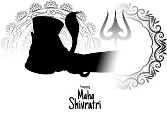 Happy Maha Shivratri traditional Indian festival celebration background