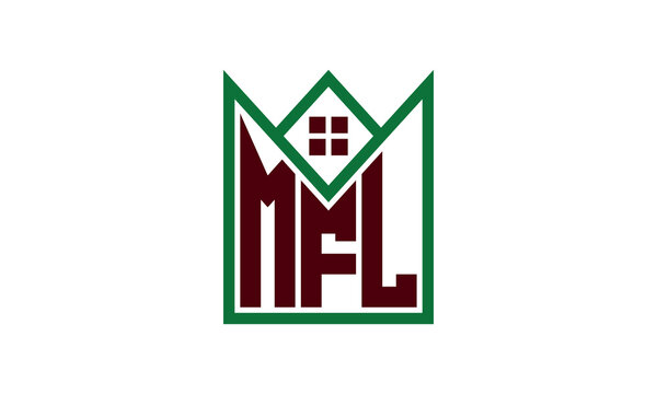 MFL initial letter real estate builders logo design vector. construction, housing, home marker, property, building, apartment, flat, compartment, business, corporate, house rent, rental, commercial