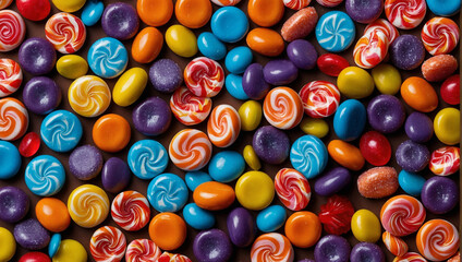 Fototapeta premium Candy background. generative AI