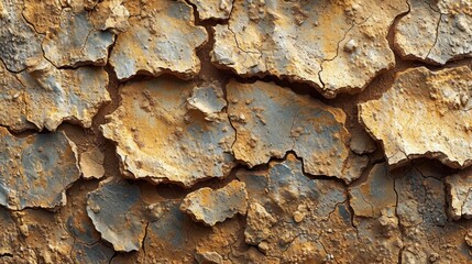  a close up of the bark of an old, cracked, peeling, peeling, and peeling tree bark that has been painted yellow and has been chipped and chipped.