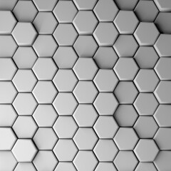 CGI 3d hexagonal wallpaper background 3d rendering	