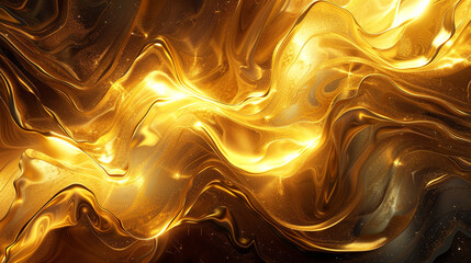 Luxury abstract in gold a sleek and contemporary digital art piece showcasing rich textures and opulent patterns