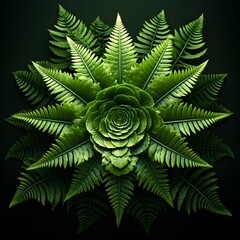 intricate patterns of fern leaves