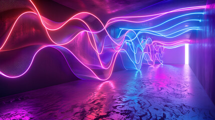abstract background with glowing lines, abstract futuristic background with gold PINK blue glowing neon moving high speed wave lines and bokeh lights. Data transfer concept Fantastic wallpaper