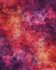Vibrant Abstract Artwork with Vivid Reds and Purples, Ideal for Creative Backgrounds and Textures