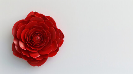 Red Rose Flower Isolated on White Background