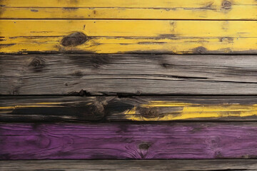 old weathered black and purple and yellow and dark and dirty wood wall wooden plank board texture background