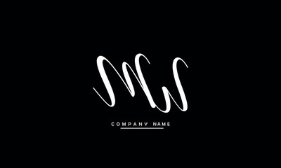 WM MW, W, M Abstract Letters Logo Monogram